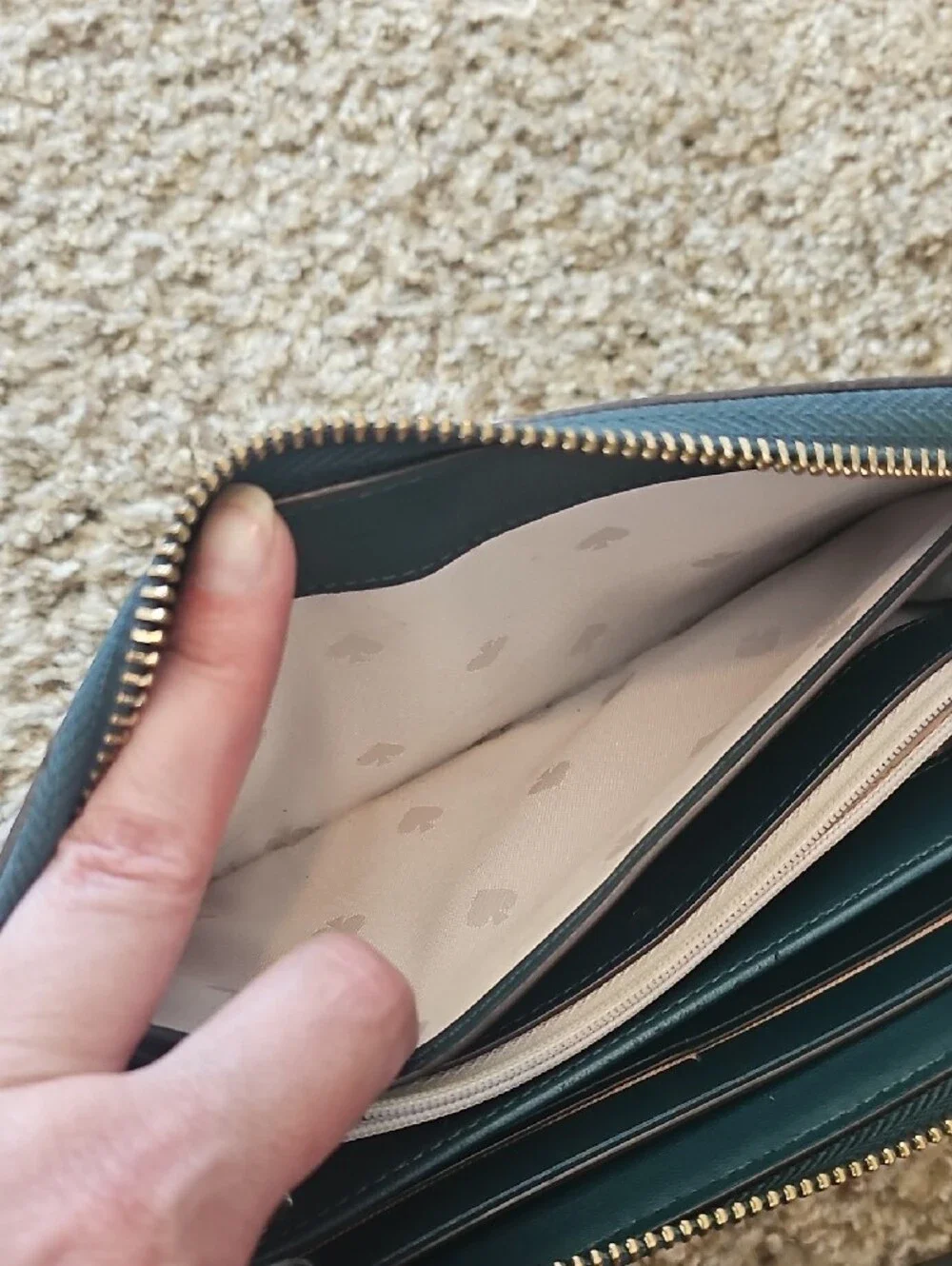 kate spade Two-Tone Teal and Light Blue Zip Wallet